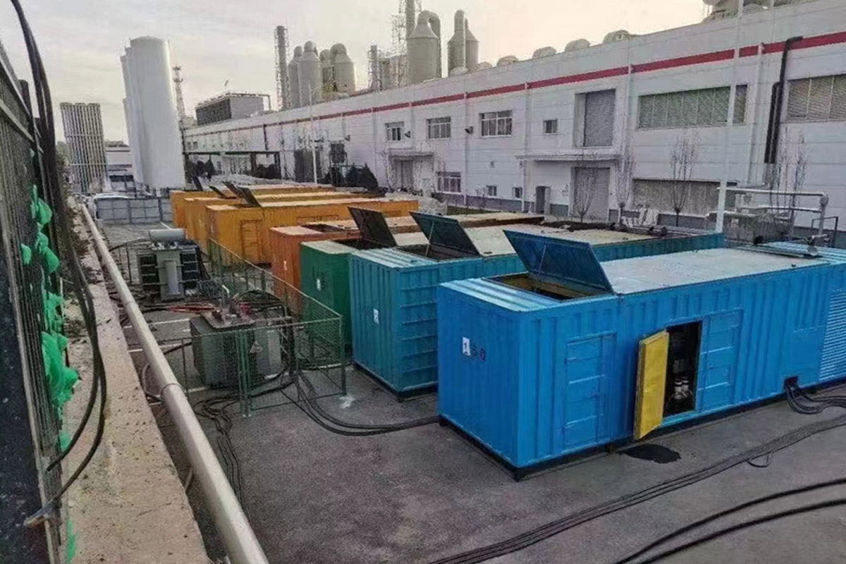 阳山发电机租赁施工现场