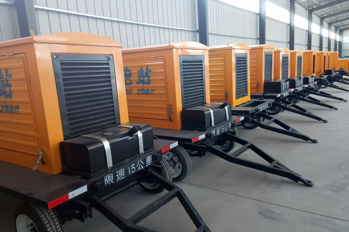 阳山发电机租赁施工现场